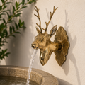 Handcrafted Solid Brass Deer Head Wall Mounted Garden Faucet