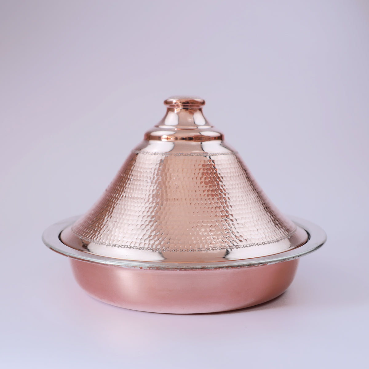 HandMade Hammered Copper Serving Dish with Lid