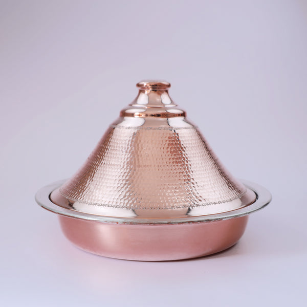 HandMade Hammered Copper Serving Dish with Lid