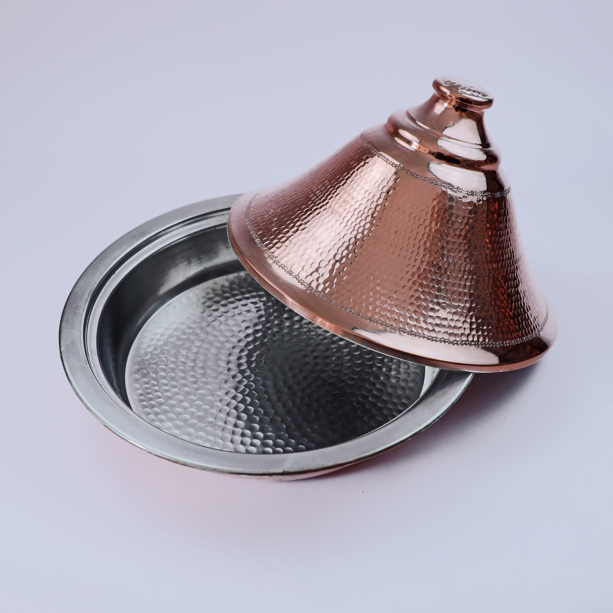 HandMade Hammered Copper Serving Dish with Lid