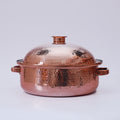 HandMade Hammered Copper Serving Pot with Lid