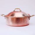 HandMade Hammered Copper Casserole Cooking Pot