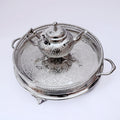 HandMade Silver Decorative Tea Set with Serving Tray