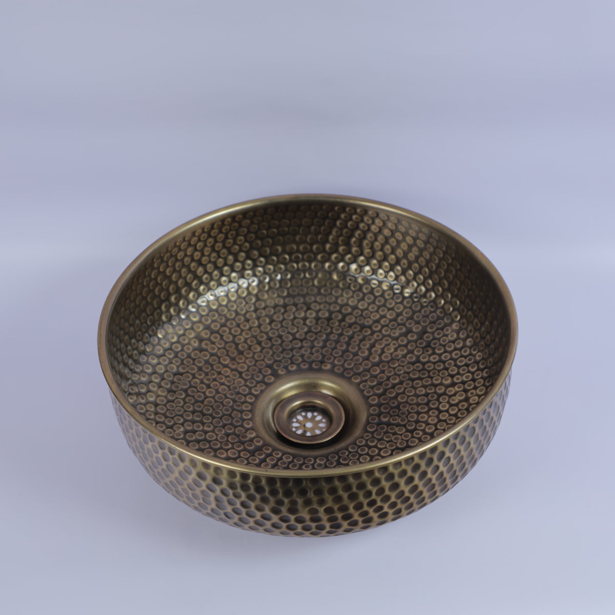 Handmade Round Bathroom Basin with Textured Finish