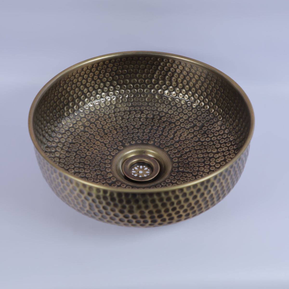 Handmade Round Bathroom Basin with Textured Finish
