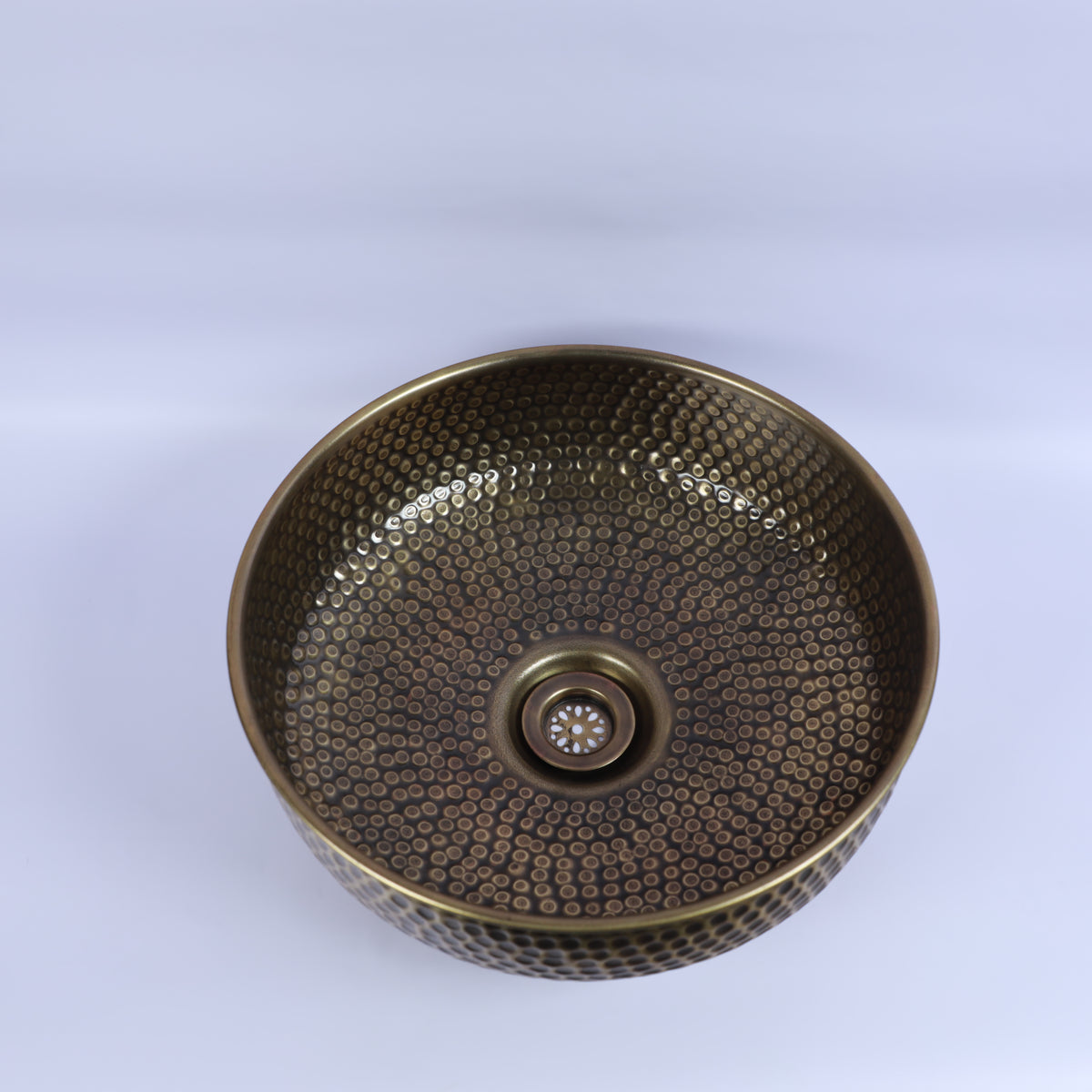 Handmade Round Bathroom Basin with Textured Finish