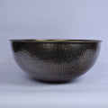 Handmade Textured Brass Vessel Sink with Rustic Luxury Finish