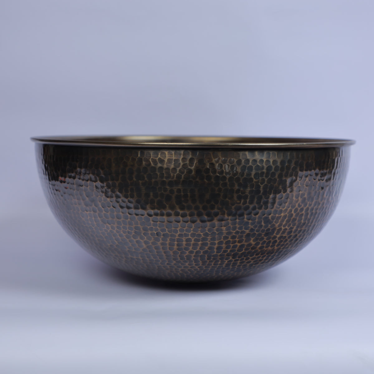 Handmade Textured Brass Vessel Sink with Rustic Luxury Finish