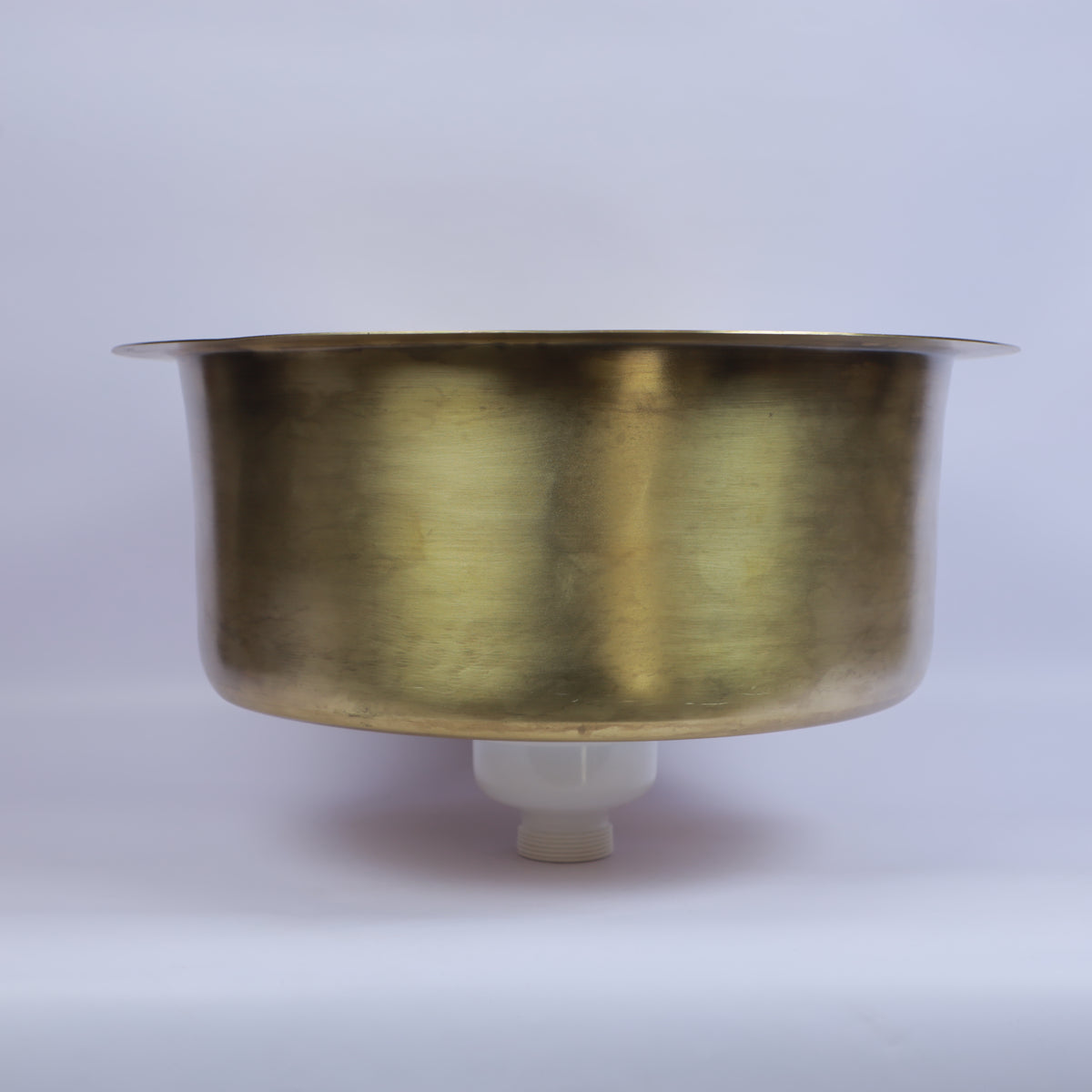Handcrafted Brass Bowl Basin with Threaded Drain Outlet