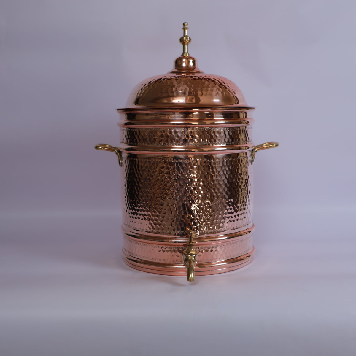 Handcrafted Hammered Copper Beverage Dispenser with Brass Spigot & Lid – Traditional Water Urn for Tea, Juice & Entertaining