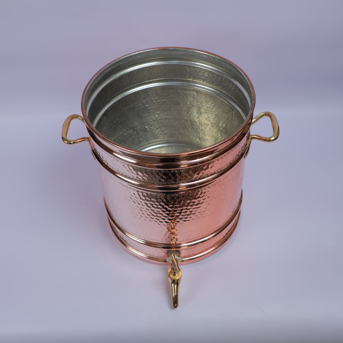 Handcrafted Hammered Copper Beverage Dispenser with Brass Spigot & Lid – Traditional Water Urn for Tea, Juice & Entertaining