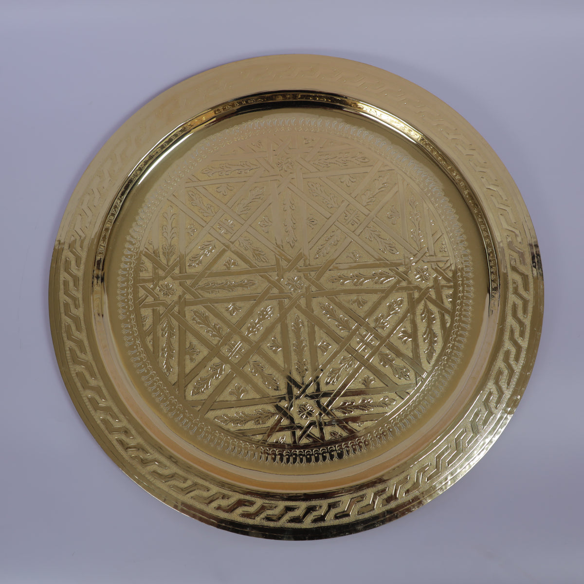 Handcrafted Moroccan Brass Serving Tray