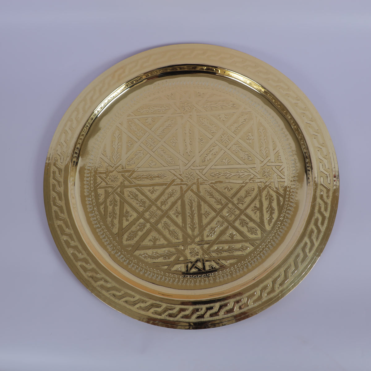 Handcrafted Moroccan Brass Serving Tray