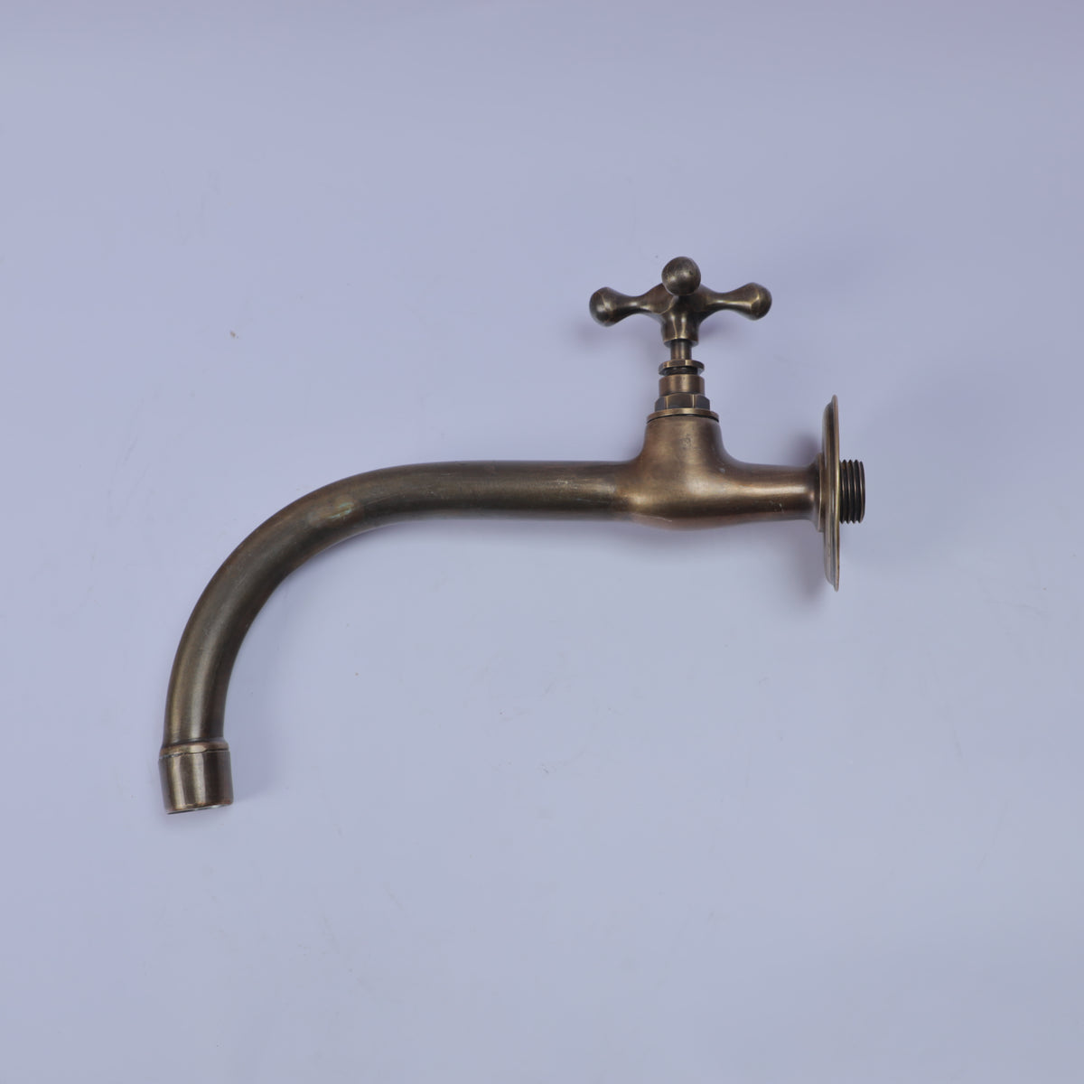 Handcrafted Antique Brass Wall Mount Bathroom Faucet
