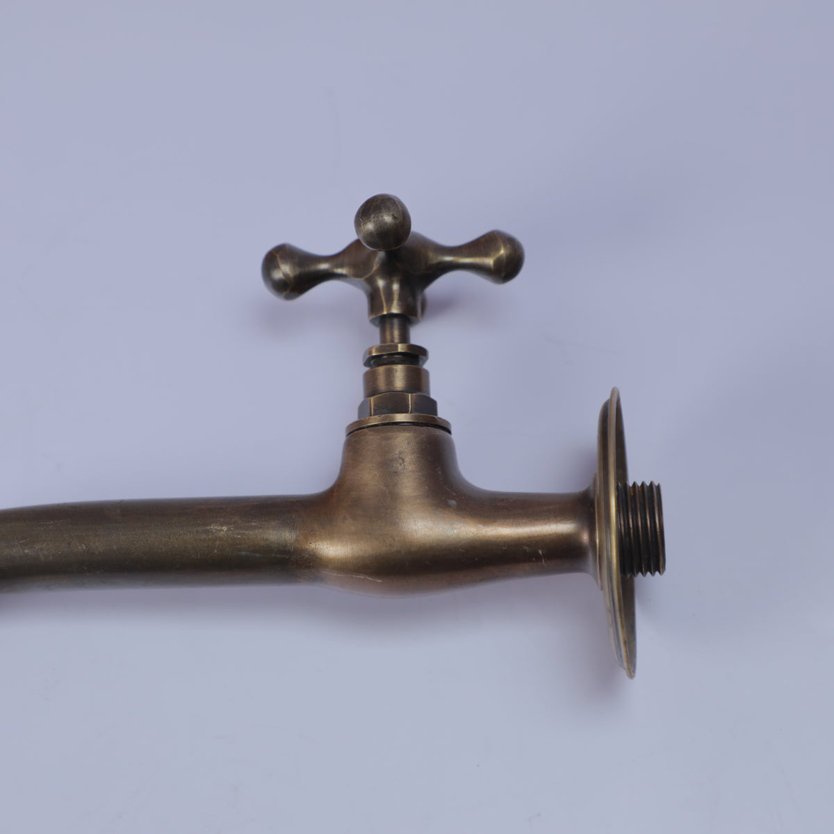 Handcrafted Antique Brass Wall Mount Bathroom Faucet
