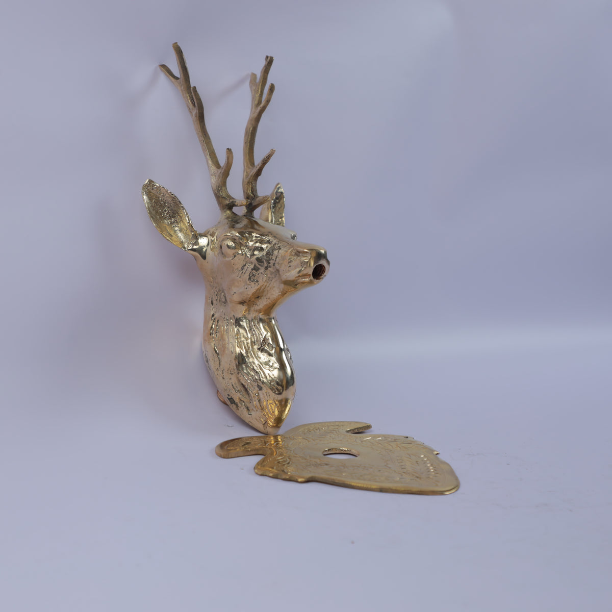 Handcrafted Solid Brass Deer Head Wall Mounted Garden Faucet