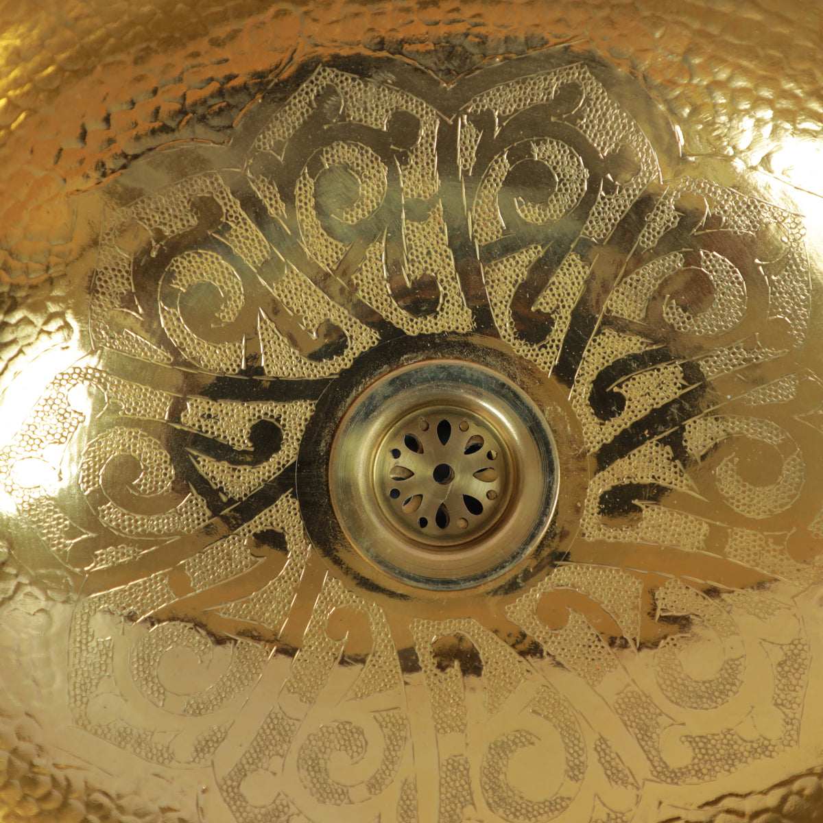 Handcrafted Moroccan Hammered Brass Vessel Sink