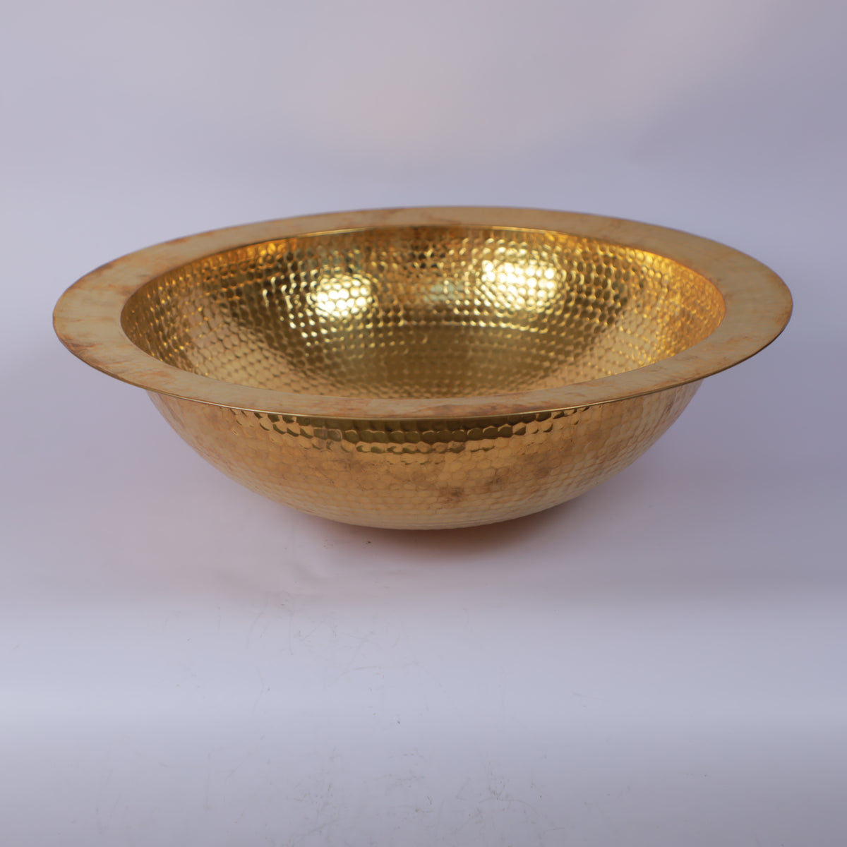 Handcrafted Moroccan Hammered Brass Vessel Sink