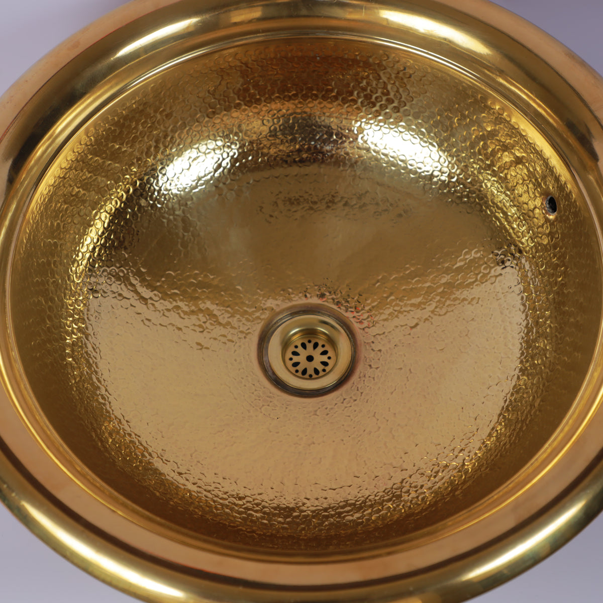 Handcrafted Moroccan Hammered Brass Vessel Sink
