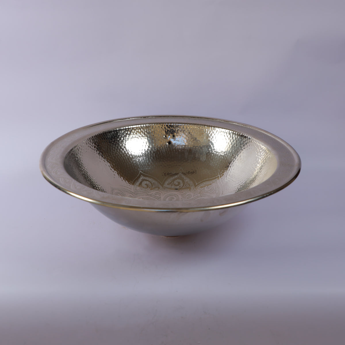 Handcrafted Moroccan Hammered Brass Vessel Sink