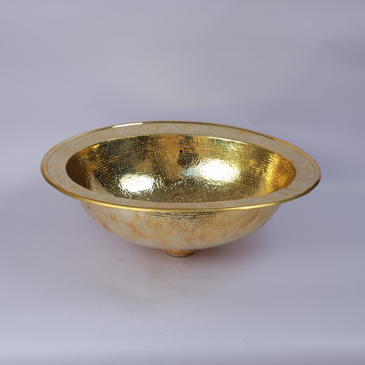 Handcrafted Moroccan Hammered Brass Vessel Sink
