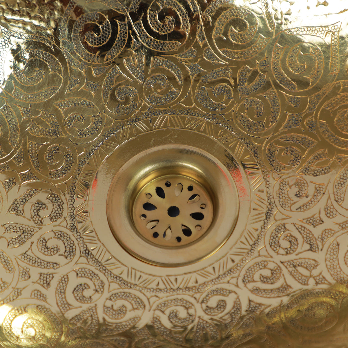 Handcrafted Moroccan Hammered Brass Vessel Sink