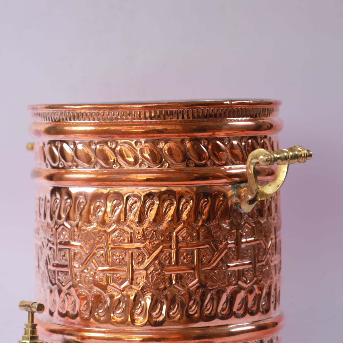 Handmade Moroccan Copper Water Dispenser with Brass Faucet