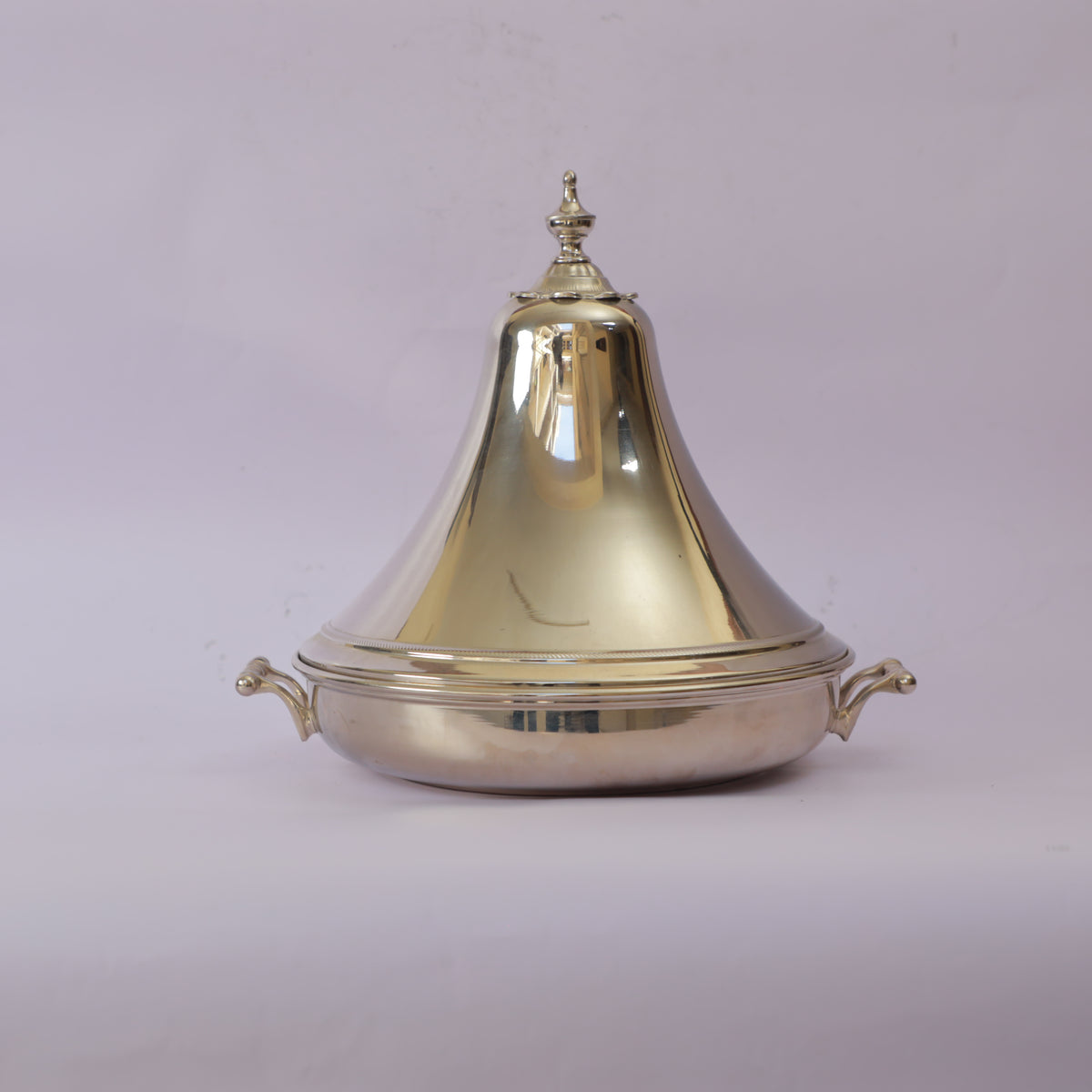 Handmade Moroccan Brass Tagine Serving Dish with Lid
