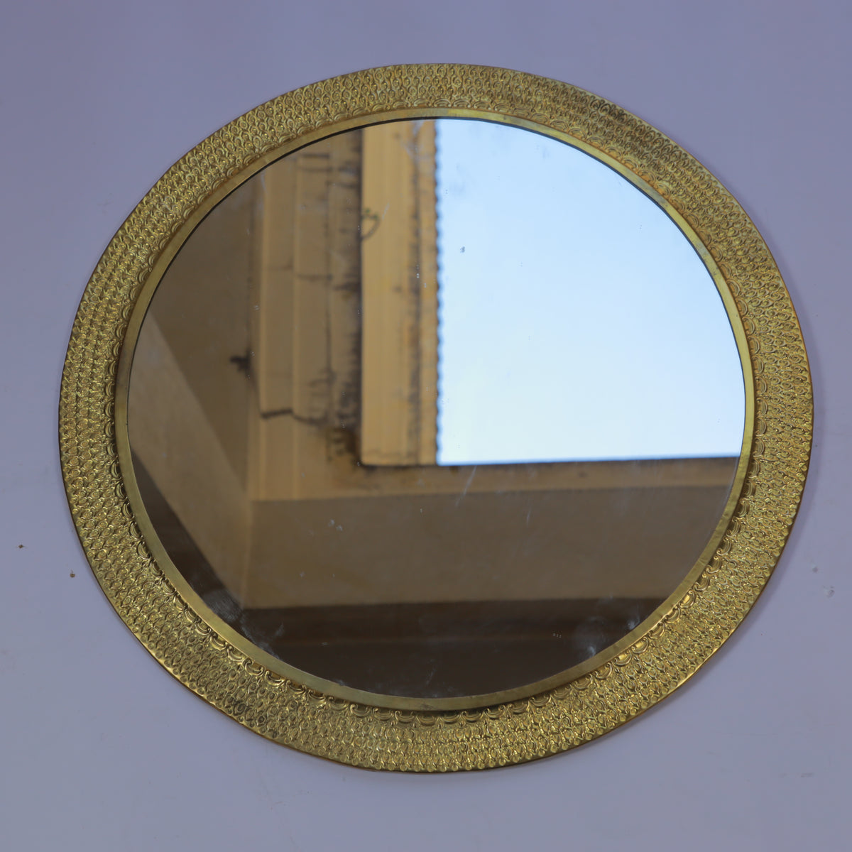 Handmade Round Moroccan Brass Wall Mirror