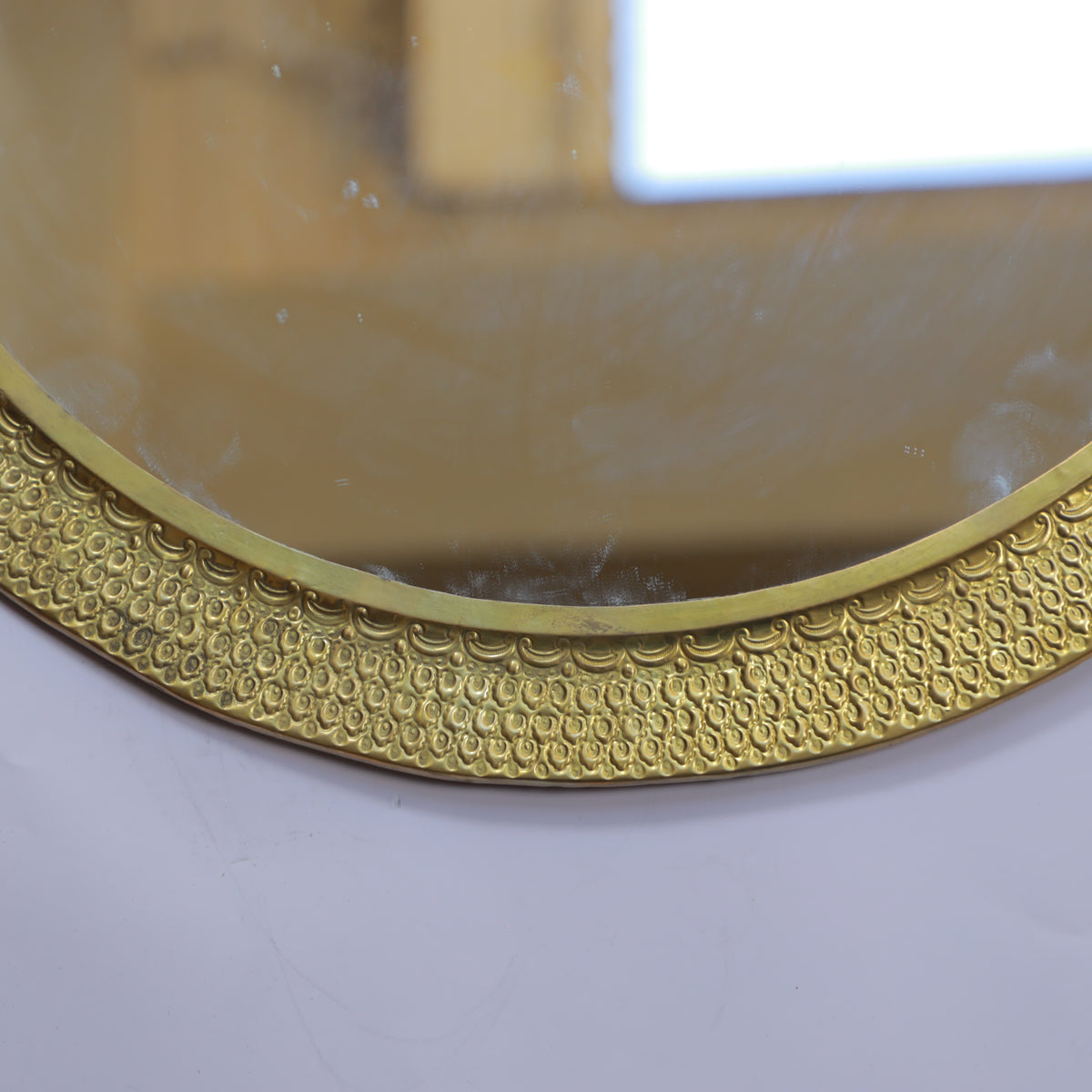 Handmade Round Moroccan Brass Wall Mirror