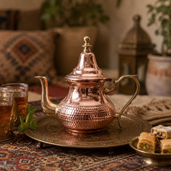 HandMade Hammered Copper Teapot