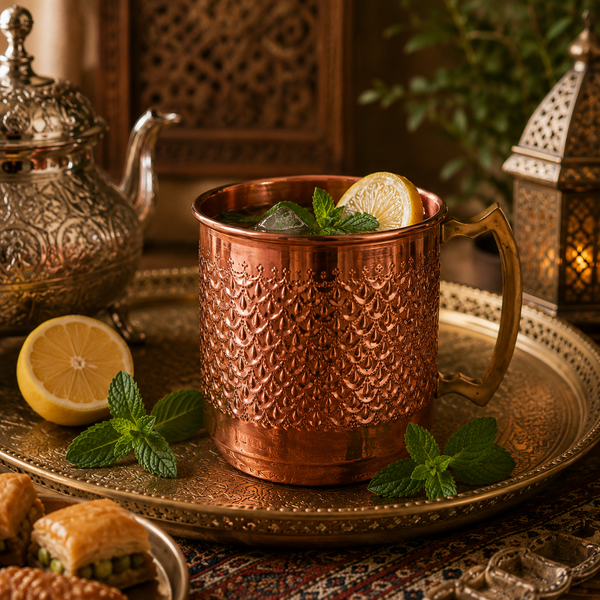 HandMade Engraved Copper Drinking Mug