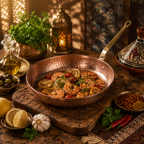 HandMade Hammered Copper Frying Pan