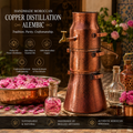 Authentic Handmade Moroccan Copper Flower Distillation Alembic