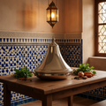 Handmade Moroccan Brass Tagine Serving Dish with Lid
