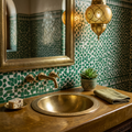 Handcrafted Hammered Brass Round Vessel Bathroom Sink