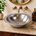Handcrafted Moroccan Hammered Brass Vessel Sink